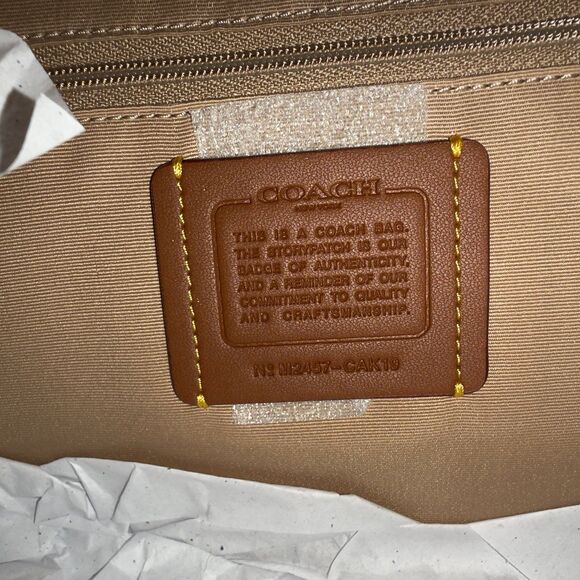 NWT Coach Rowan Satchel Bag With Sketch Print CAK19 Gold/chalk multi - Picture 6 of 9